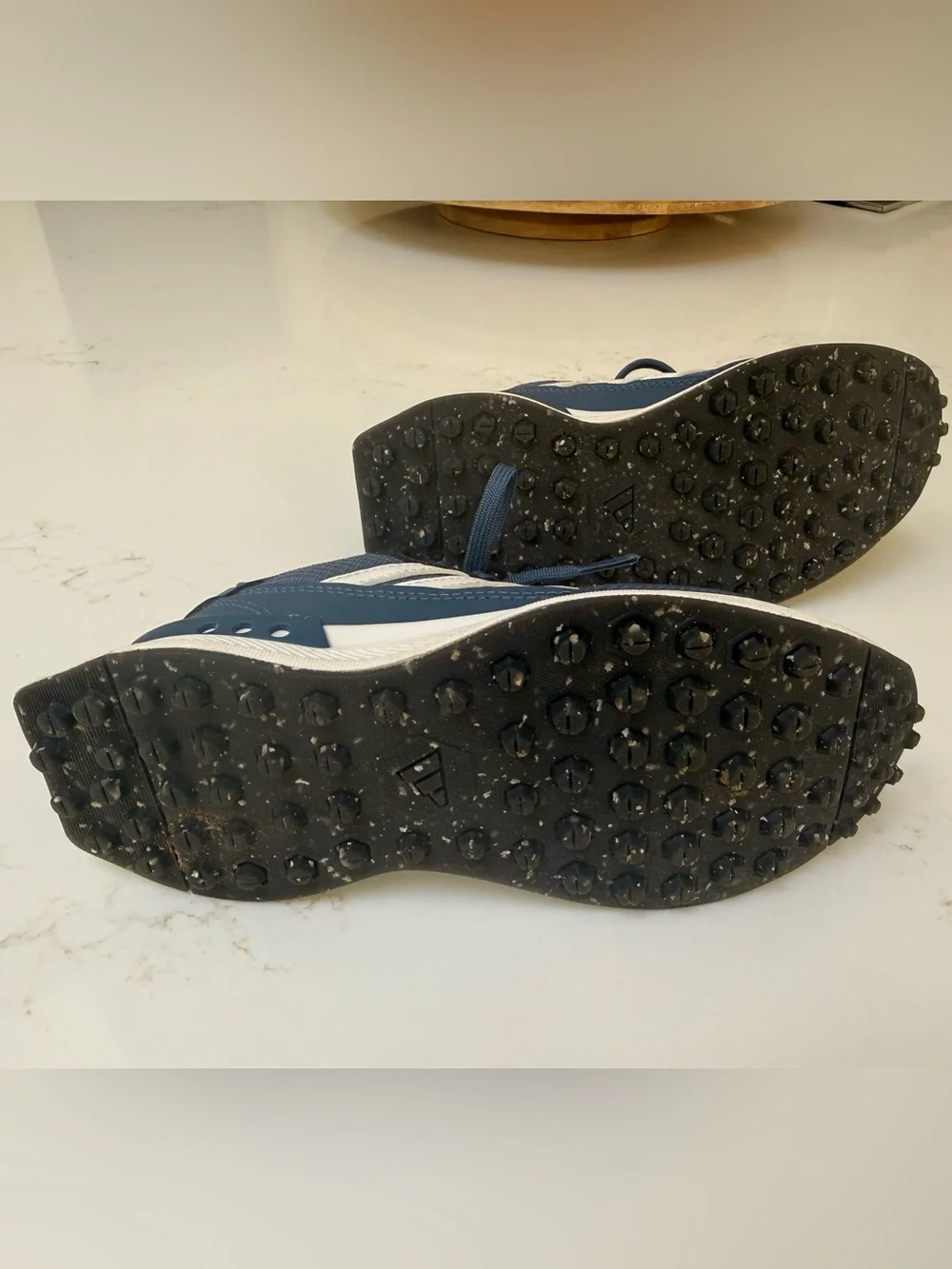 adidas Kids Blue Sneakers with White Stripes